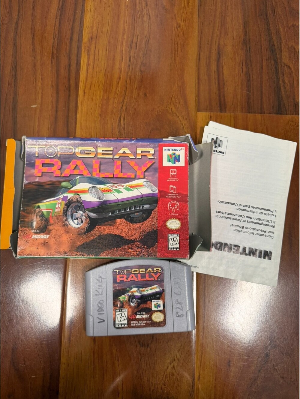 Authentic Top Gear Rally (Nintendo 64 N64, 1997) Box NO Manual